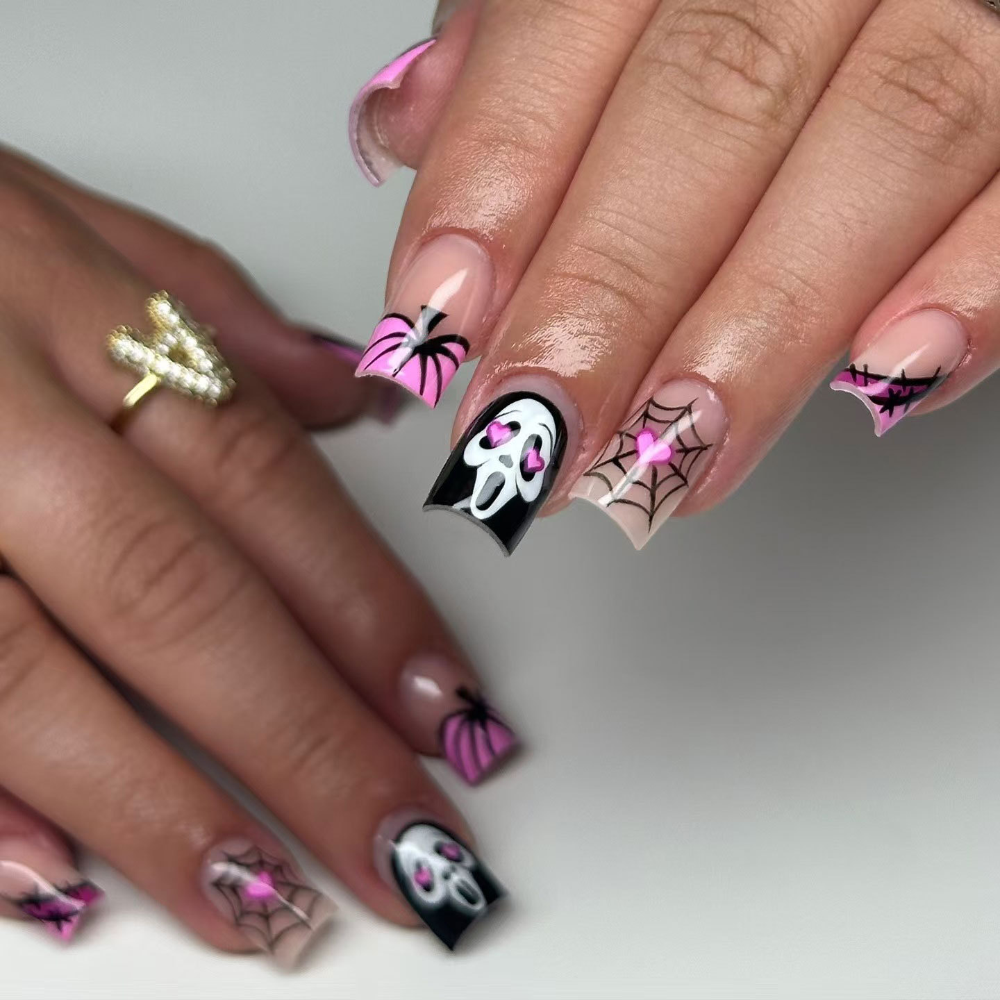 Cosplay Bat Prop - 24pcs Long Square Press On Nails,