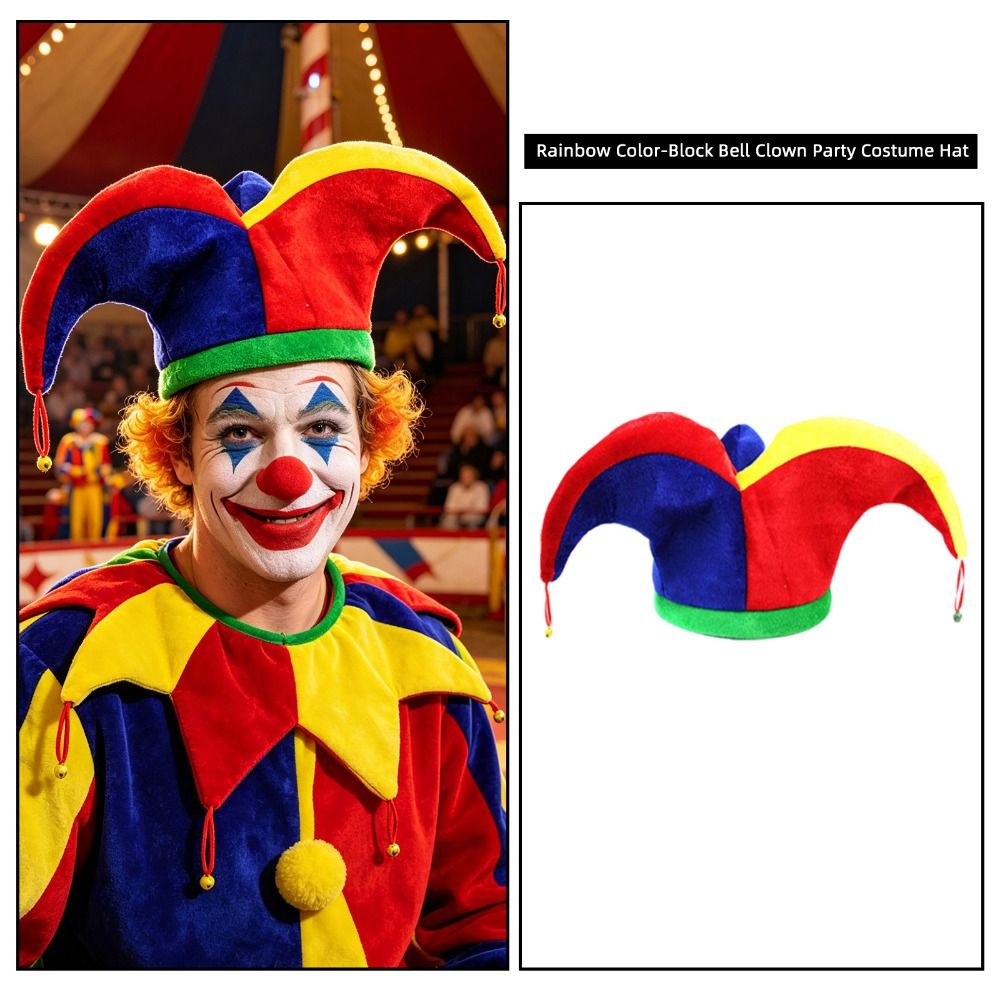 Cap Prop Multicolor Clown Hat  - Cosplay Prop Designer review and price