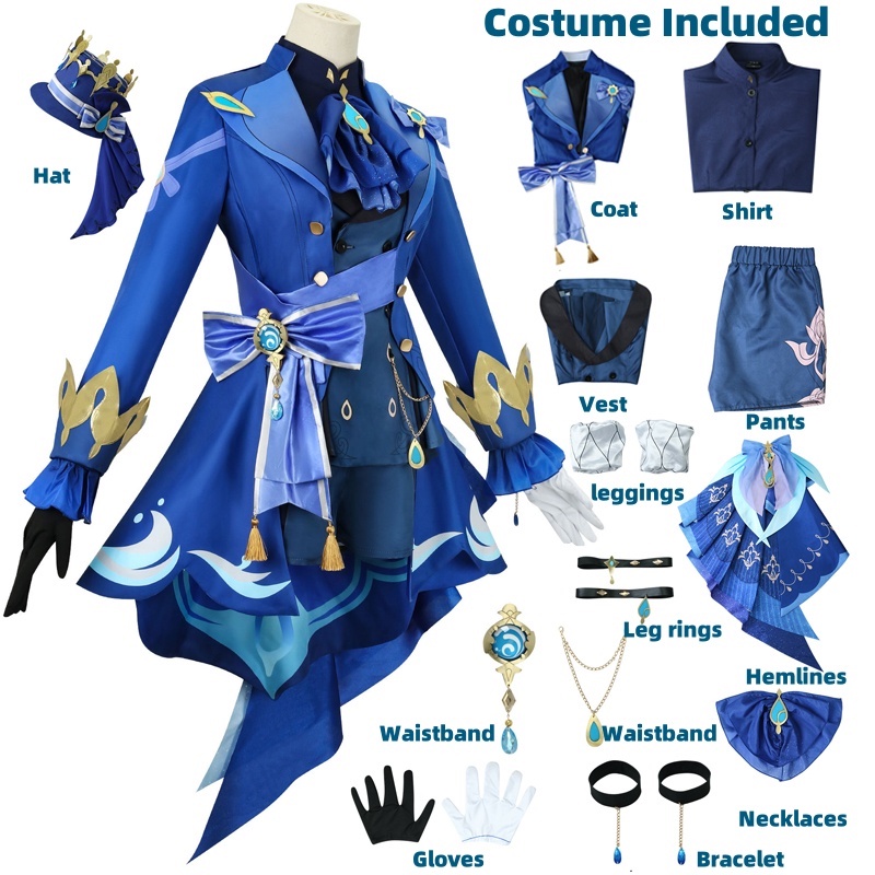 Furina Cosplay Costume Wig Hai - Frieren Cosplay Prop review and price
